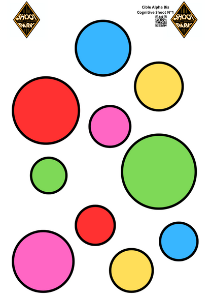 cible de tir couleur, rond couleur, cible cognitive